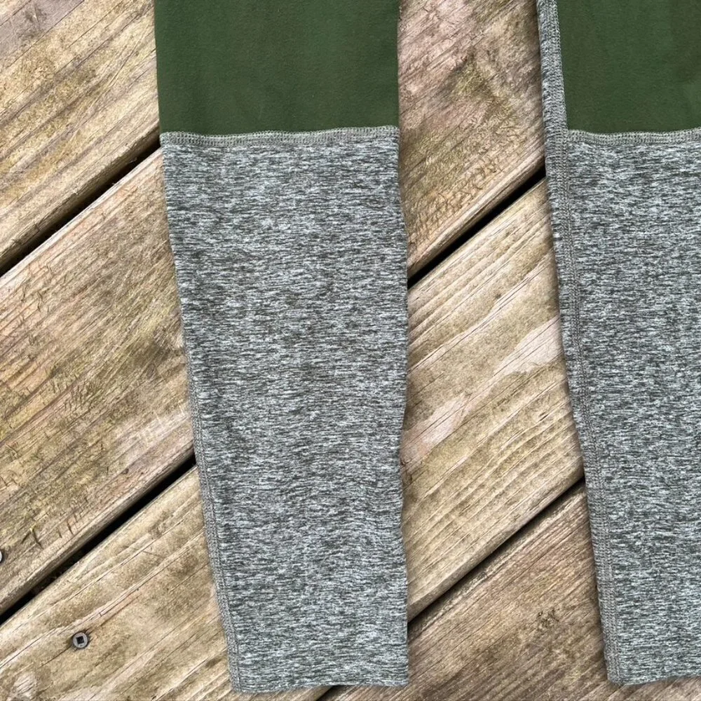 ** Beyond Yoga colorblock leggings space dye heathered green Small